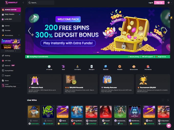 HunnyPlay Casino 27.06.2025. Hp