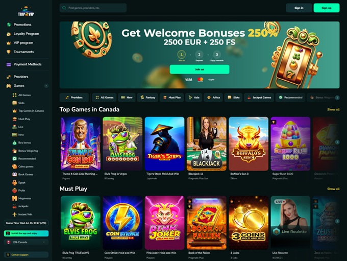 Trip2Vip Casino 16.07.2025. Hp