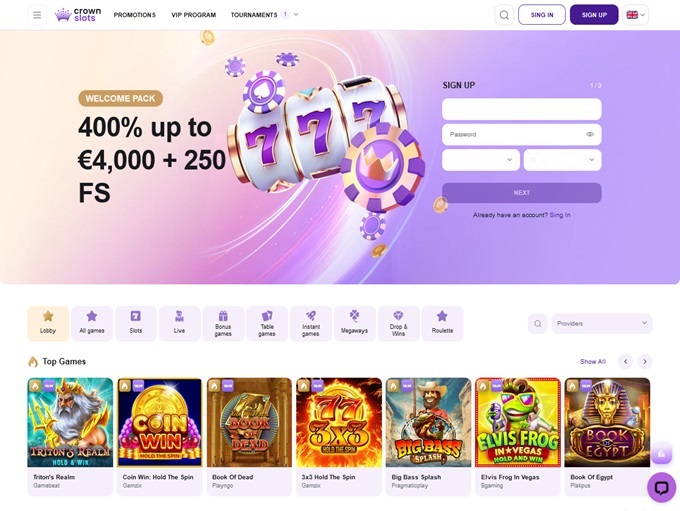 CrownSlots Casino 02.09.2024. Hp 