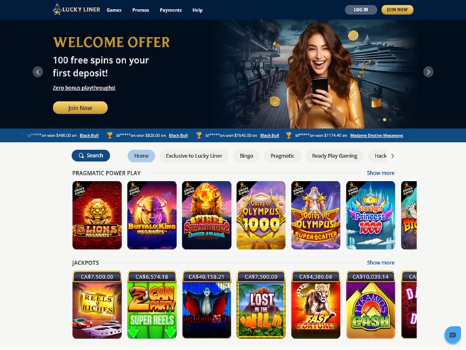 Lucky Liner Casino 25.09.2025. hp