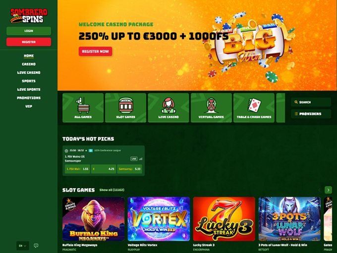 Sombrero Spins 18.12.2025. Hp