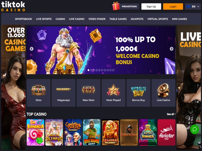 TikTok Casino hp 