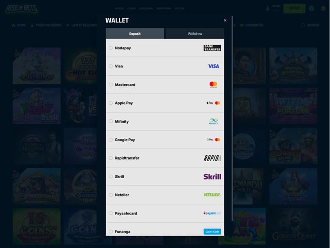 Rise of Bets Casino 26.12.2025. bank 