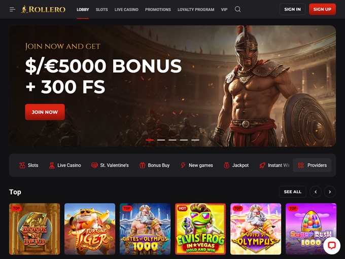 Rollero Casino 18.02.2025. hp 