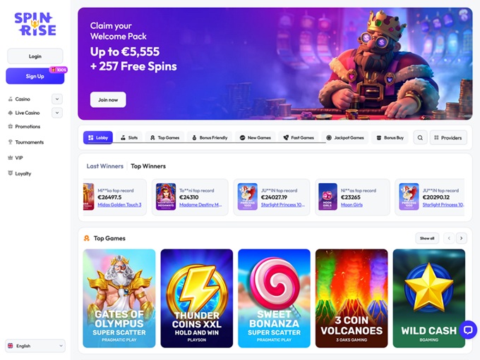 Spinrise Casino 16.10.2025. hp