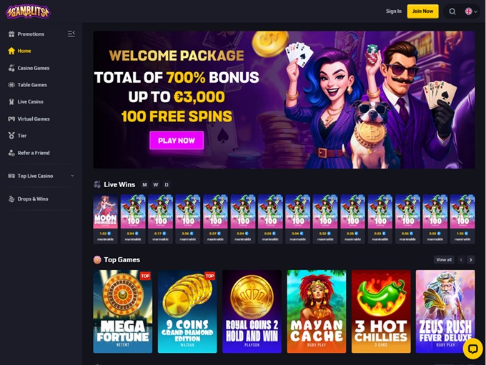 Gamblits Casino 25.06.2025. hp