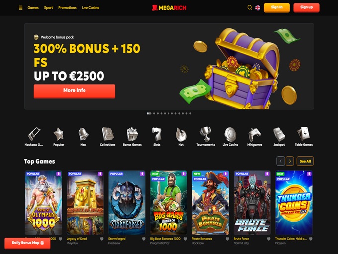 Megarich Casino hp 