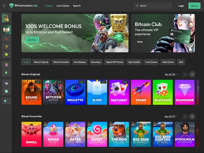 BitcoinVIP Casino 28.10.2025. Hp