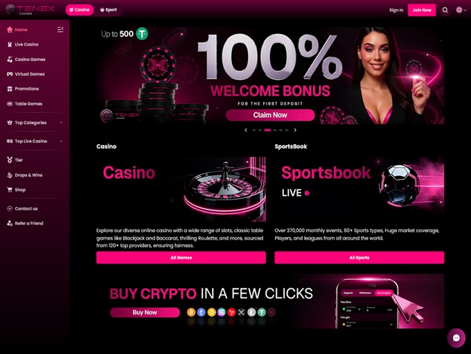 Tenex Casino hp