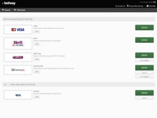 Betway Casino Sports Cashier