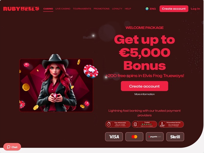 Ruby Reels Casino hp 
