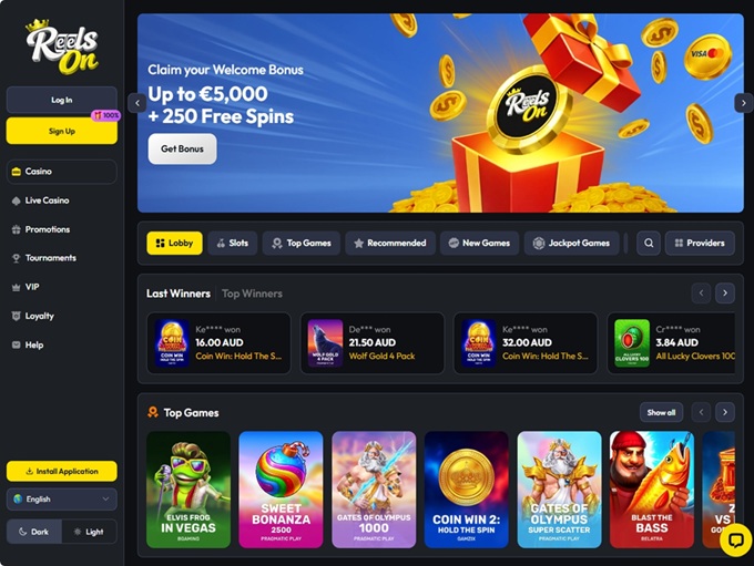 ReelsOn Casino hp