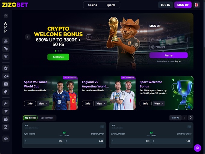 Zizobet Casino hp