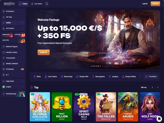 Spirit Casino hp
