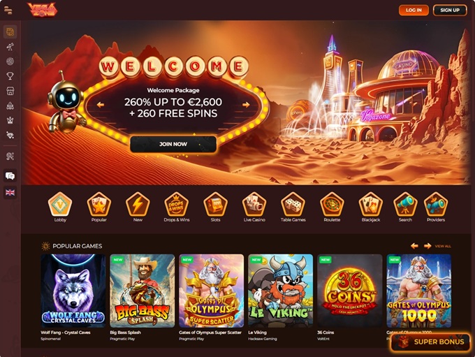 VegaZone Casino hp