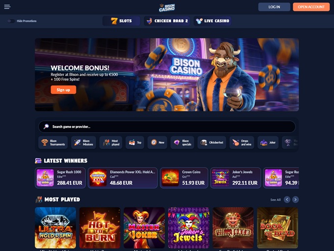 BisonCasino hp 