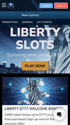 Mobile Gaming at Liberty Slots