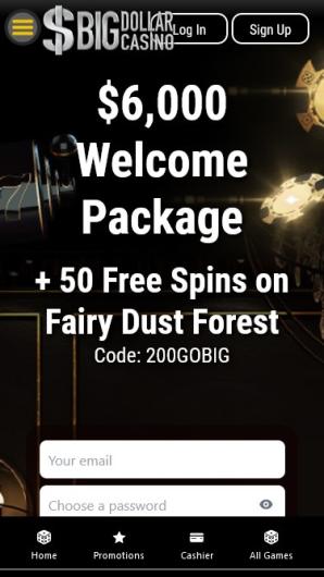 Big Dollar – 200% Welcome Bonus + 50 Free Spins