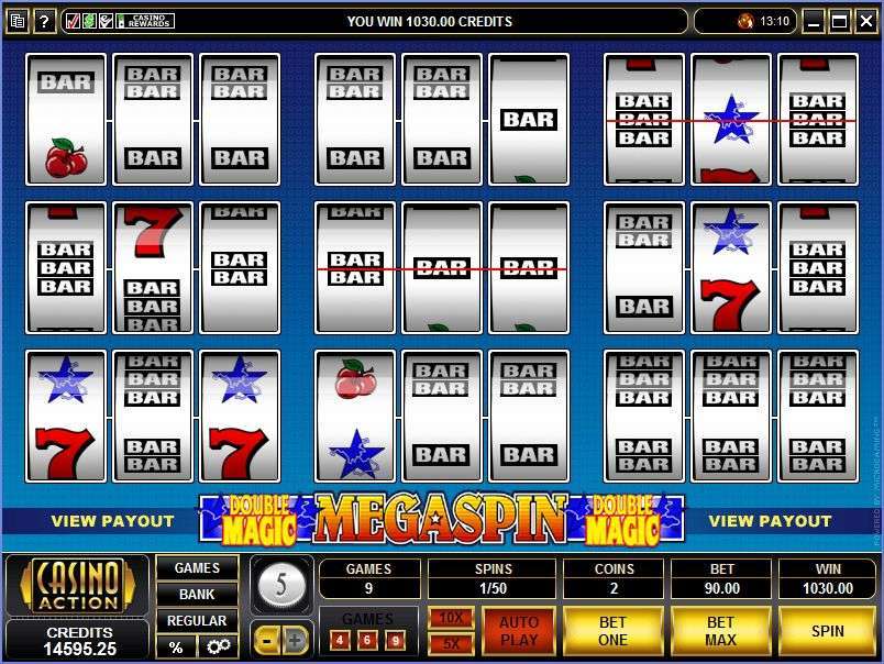 MegaSpin Double Magic Multi Reel Classic Slot review from Microgaming