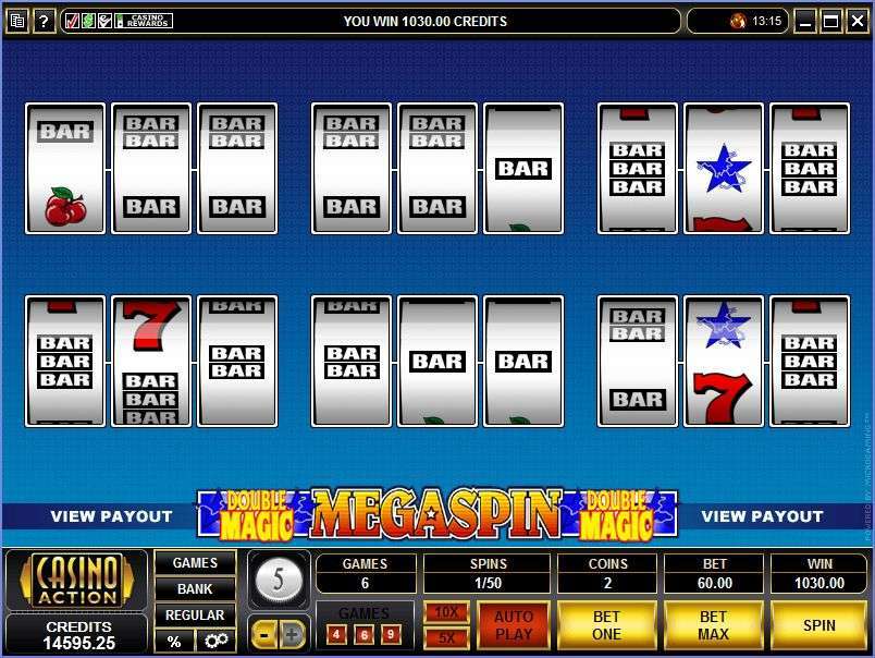 MegaSpin Double Magic Multi Reel Classic Slot review from Microgaming
