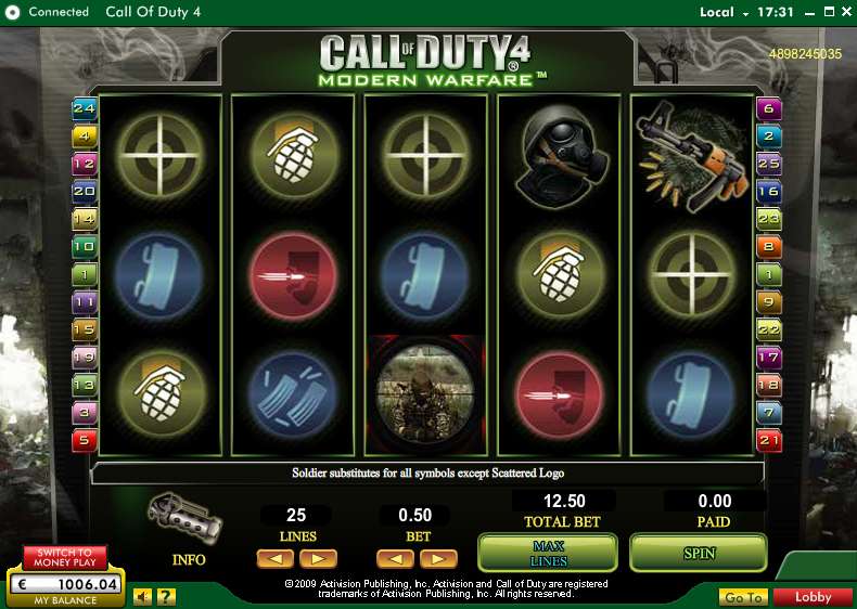 Call of Duty 4 - Modern Warfare Slot review from Random Logic