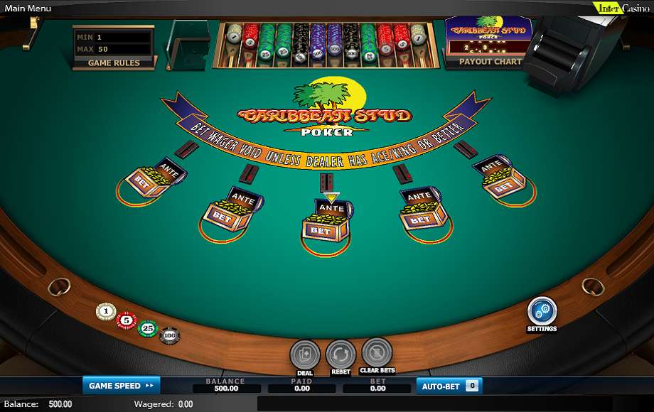 how to play caribean stud poker