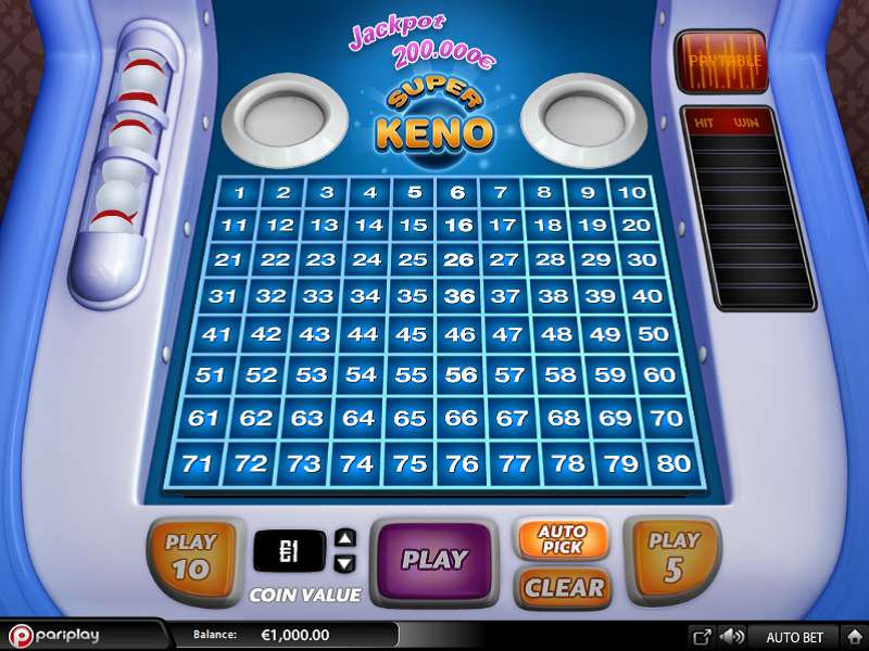 super double up keno numbers