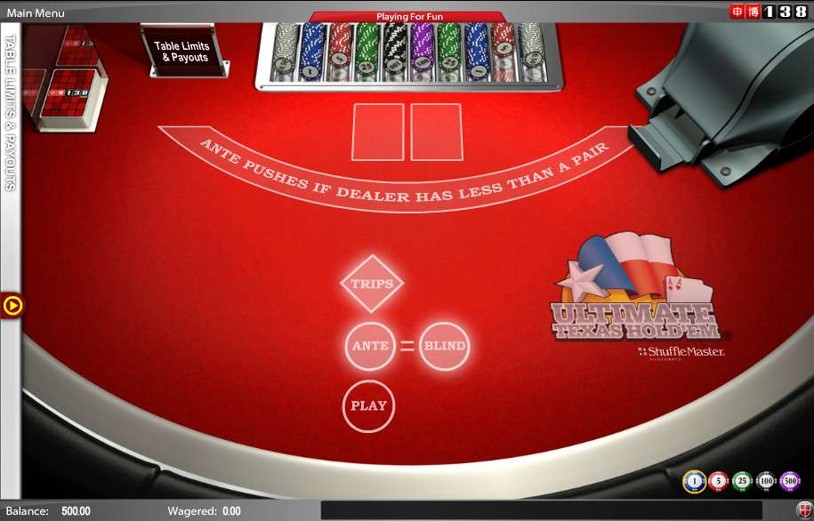 Ultimate Texas Holdem, Casino Table Game
