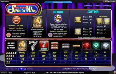 Triple Bonus Spin 'n Win