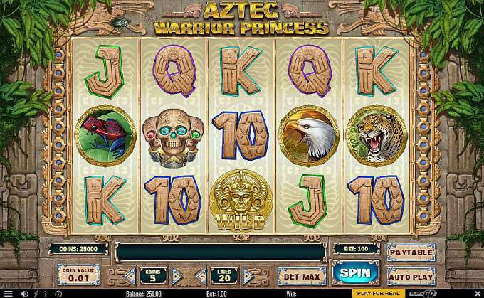 Aztec warrior slot machine game