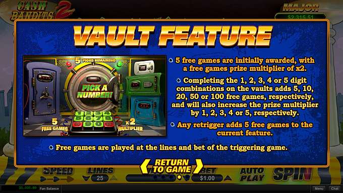 Cash bandits 2 vault codes list