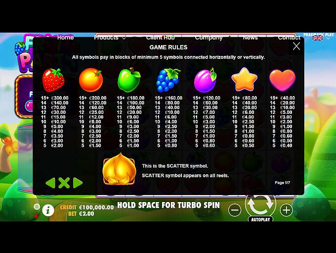 Fruit Party – Online Slot by Pragmatic Play