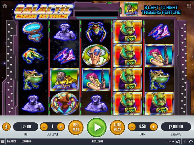 Galactic Cash Slot review from Habanero Systems