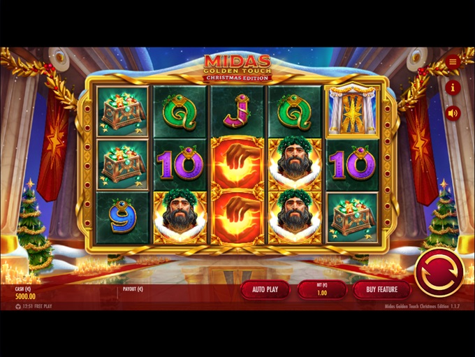 Midas Golden Touch Christmas Edition (Thunderkick) Slot Review & Demo