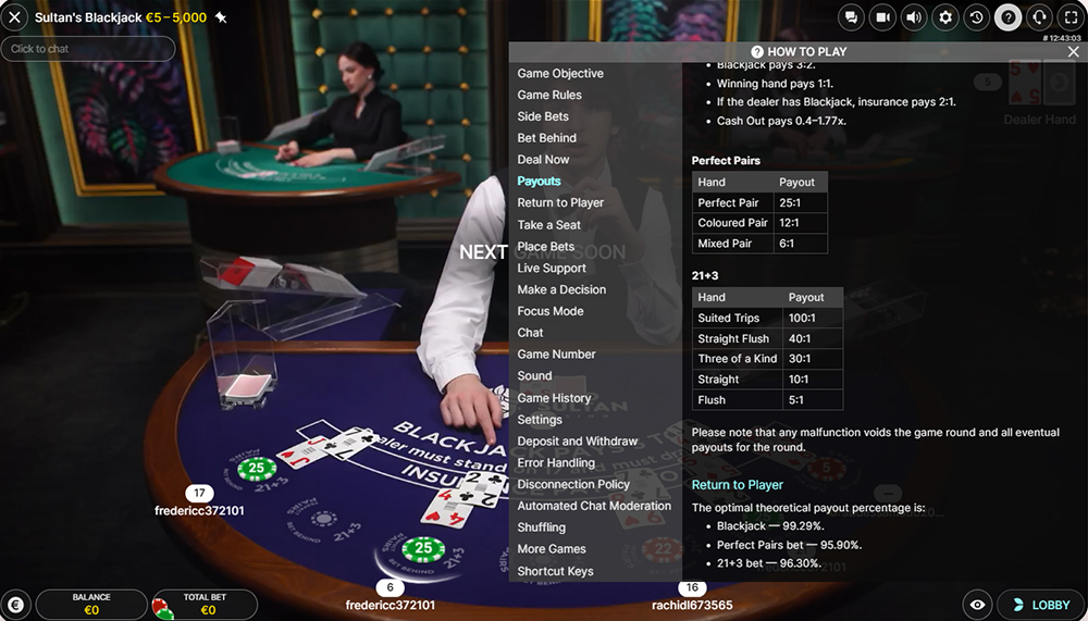 Wild Sutlan Blackjack