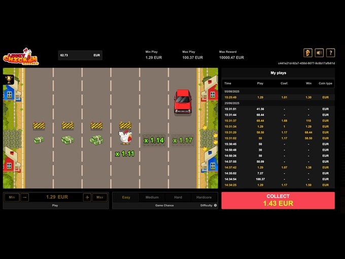 Lucky Chicken Crossing by JackTop Live » Review + Demo Game