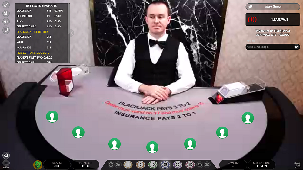 Extreme Live Gaming Blackjack