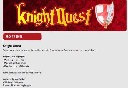New Mobile Slot Knight Quest Launches