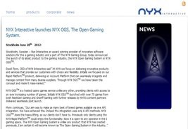 Update: Open Gaming System Launched by NYX Interactive