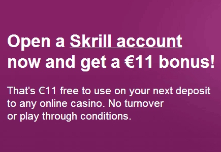 LCB Promo: Skrill (Moneybookers) Offers $11 Free Chip to New Members!
