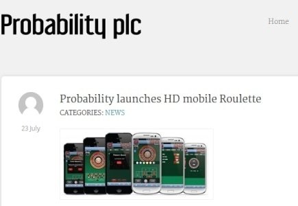 Probability Launches New HD Mobile Roulette Game