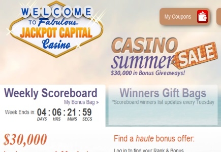 Jackpot Capital Casino’s Casino Summer Sale to Award $130k