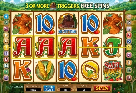 Latest Microgaming Tournament Slot, Sweet Harvest