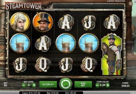 NetEnt Releases Preview of Steam Tower Slot Game