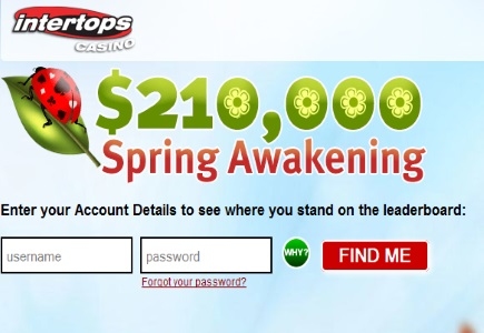 Spring is in the Air at Intertops Casino with $210,000 Spring Awakening Promo