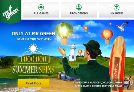 Get Your Share of 1 Million Free Spins Only at Mr. Green
