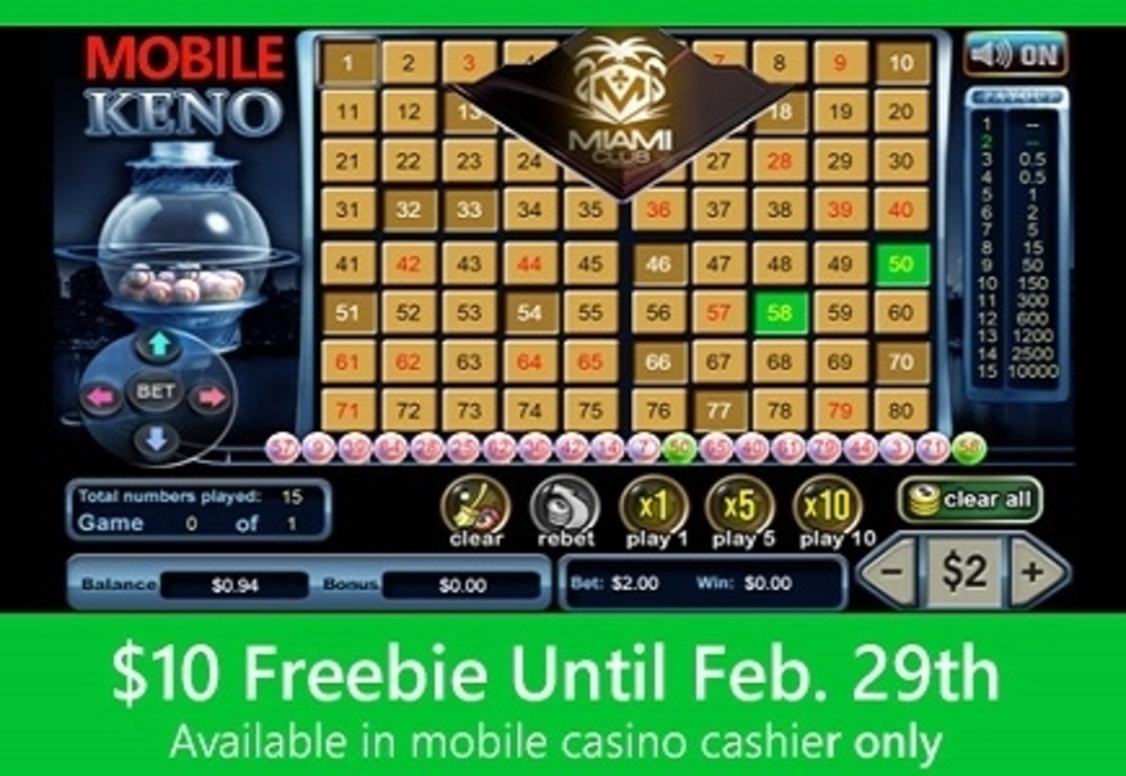 Online Keno  Play real casino games for free