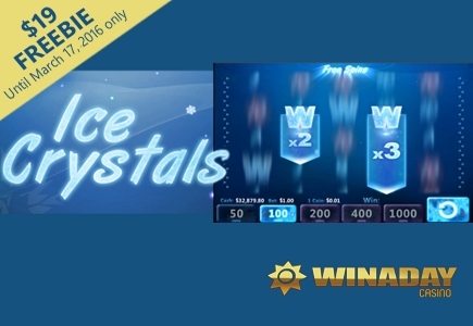 Spin for Cold Hard Cash on WinADay’s Ice Crystals Video Slot