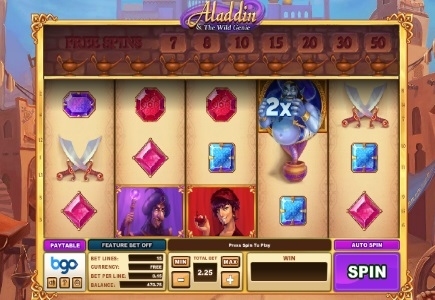 bgo studios bringt neuen Spielautomaten Aladdin & the Wild Genie auf den Markt
