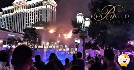 Tourists Notice Flames During Bellagio Fountain Show